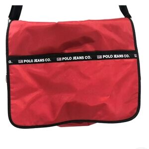 Polo Ralph Lauren Polo Jeans Messenger Laptop Bag Red
